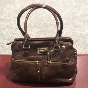 Marc Fisher Kensington Large Satchel in Color Saddle NWT